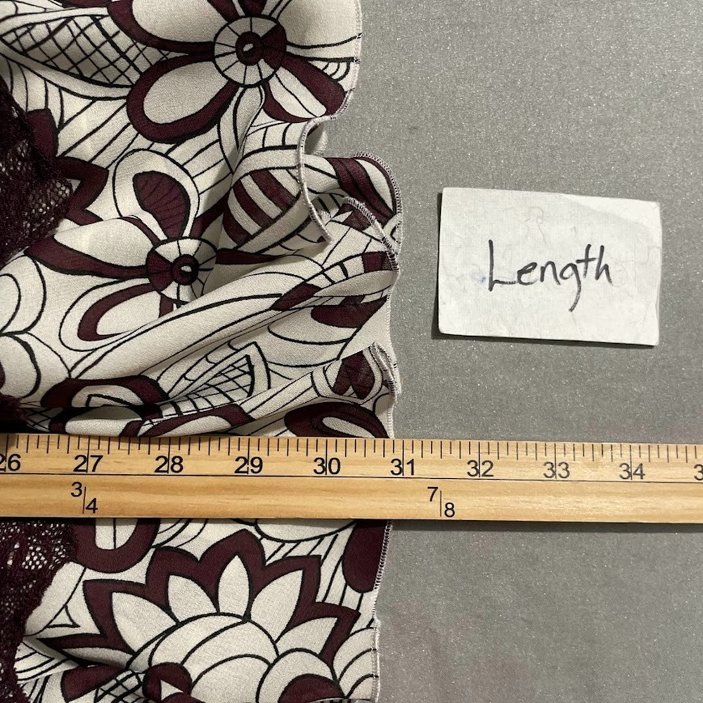 Bobbie Bee Skirt Size 8 Crinkle Pleated Brown Floral Romantic Fairy Y2K Lace - Picture 10 of 10
